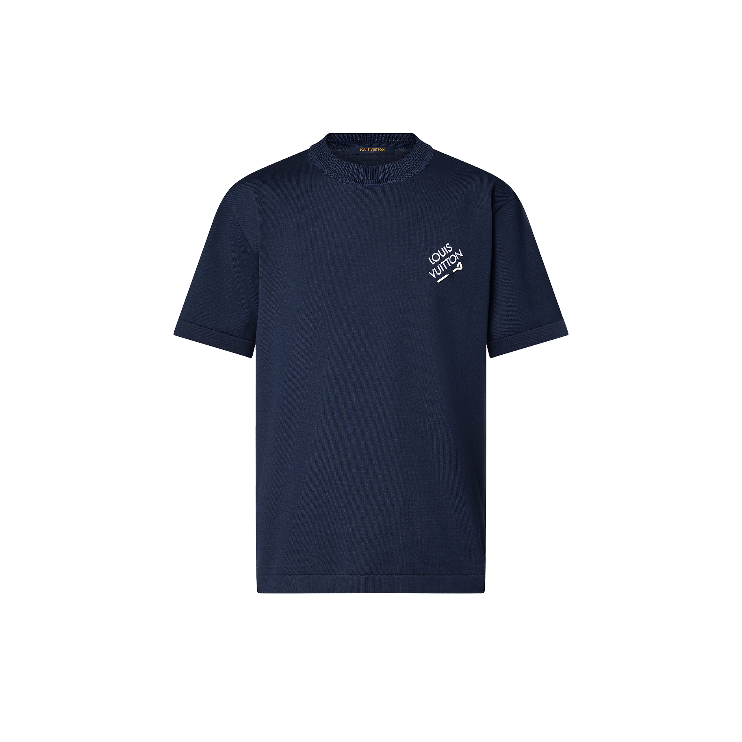 T-shirt manches courtes à signature brodée Louis Vuitton