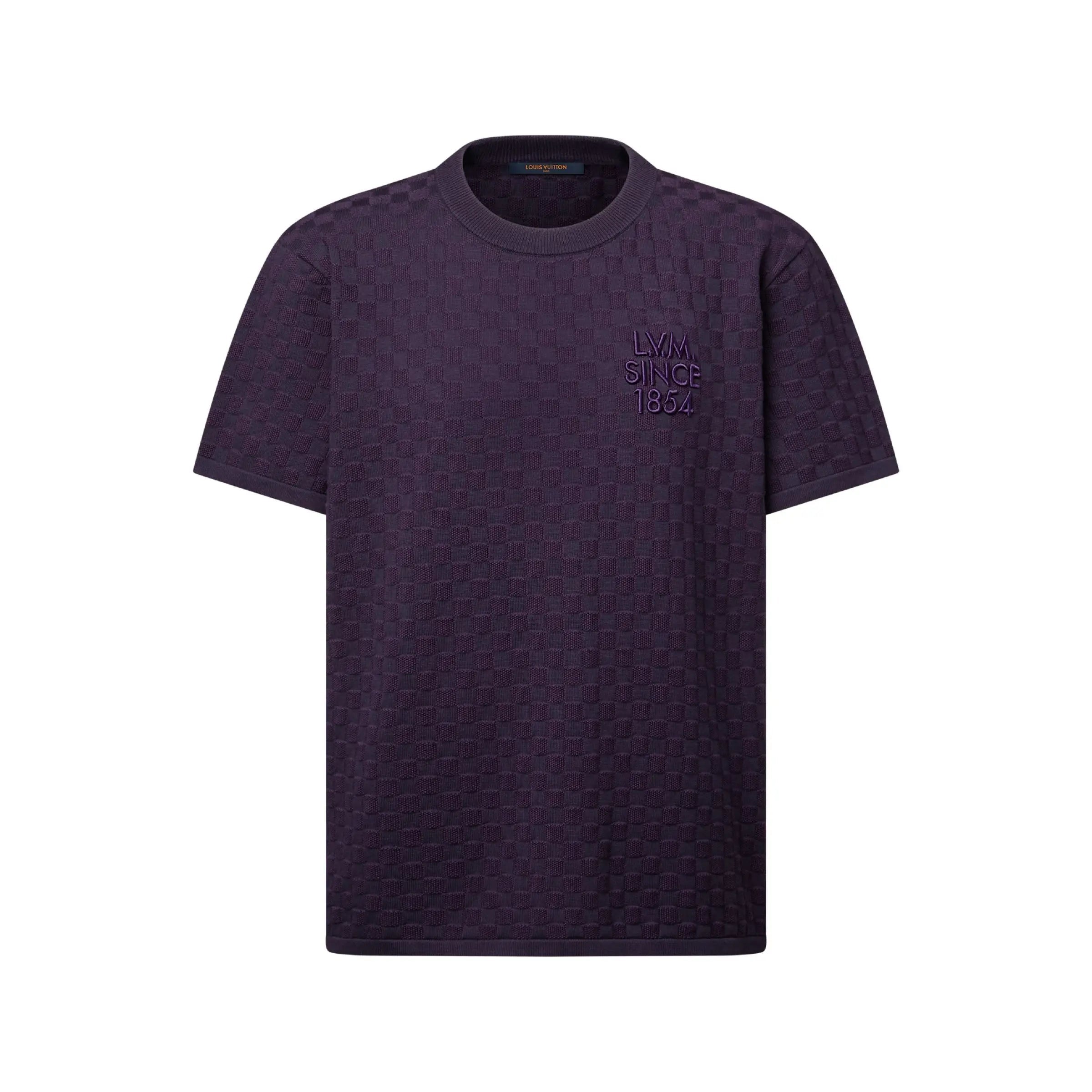 T-shirt en maille jacquard Damier Louis Vuitton
