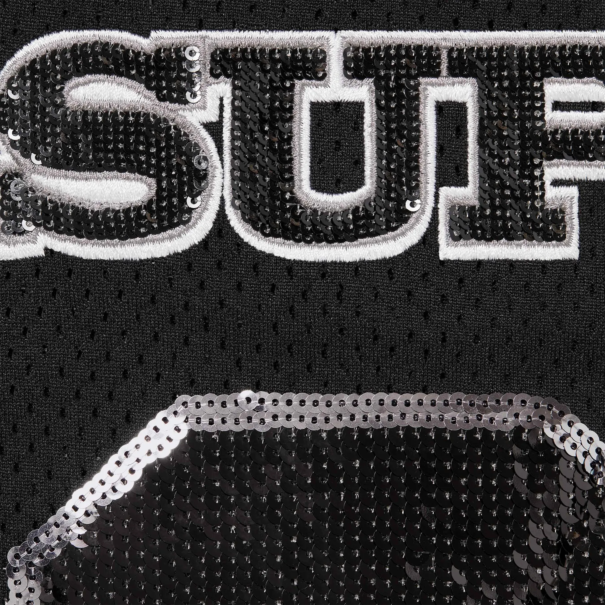 T-shirt Supreme Sequin Black Football Jersey (FW25)