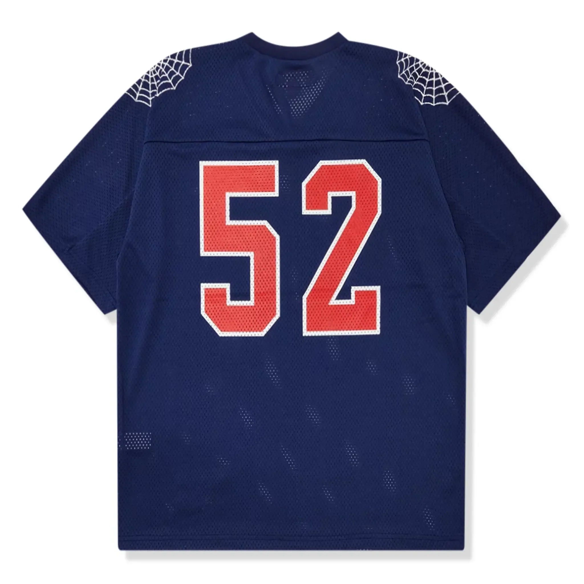 T-shirt Supreme Spiderweb Navy Blue Football Jersey